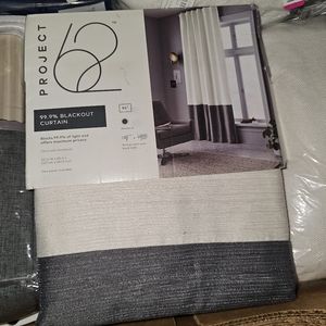 Project 62 charcoal colorblock 95x50 blackout curtain panel